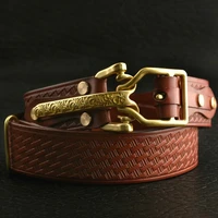 braided pattern belt for men woven belts luxury genuine leather cow straps flower buckle designer men for jeans belt knight belt