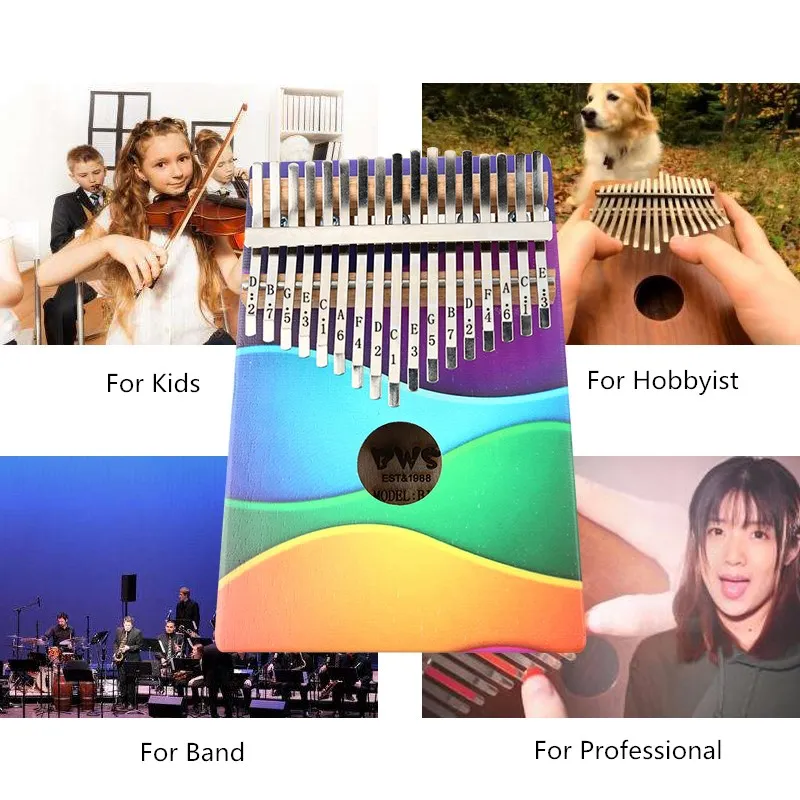 17 клавиш пианино для большого пальца из африканского дерева инструменты Orff