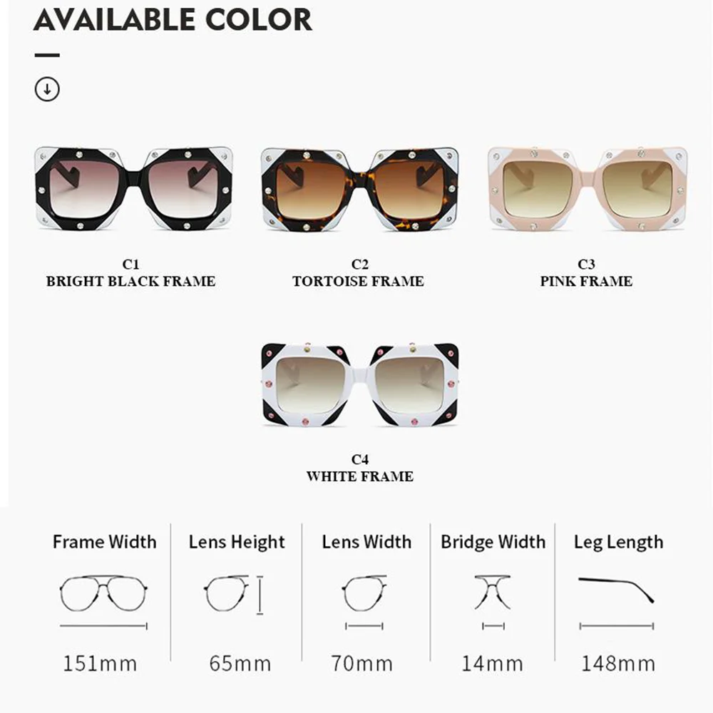 

YAMEIZE Square Sunglasses Women 2020 Men Vintage Big Frame Oversized Sun Gasses Female Male Rtro culos de sol Shades