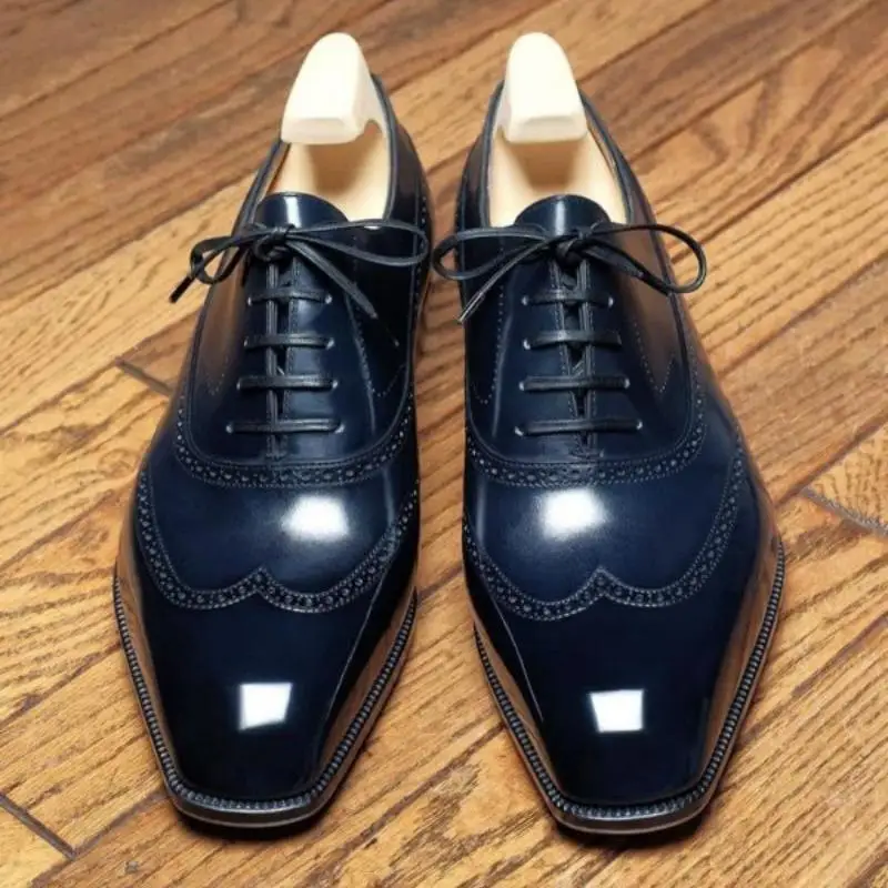 

Men PU Leather New Handmade Lace Up Shoes Classic Ankle Men Casual Fashion Autumn Combat Designer Shoes Men KR229