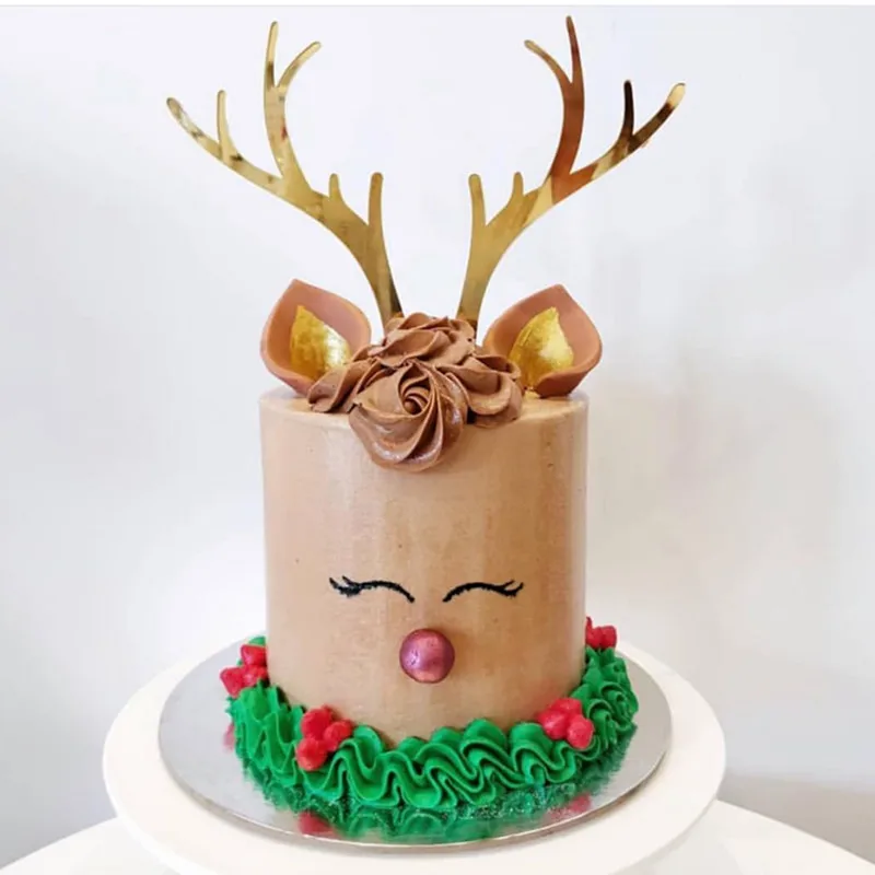 

Christmas Ornament Deer Cake Topper Snowflake Cakecup Topper Christmas Baking Decoration Christmas Decoration for Home Navidad