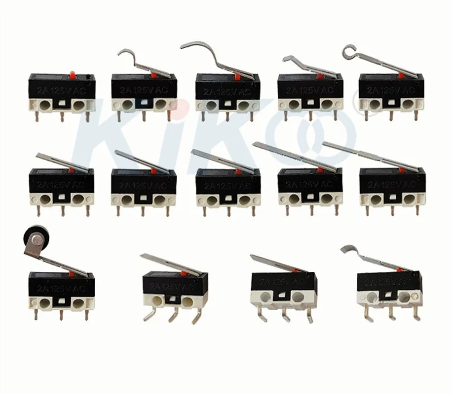 

10Pcs 3 Pin SPDT Short Hinge Lever Micro Limit Switch KW10 AC 125V 2A