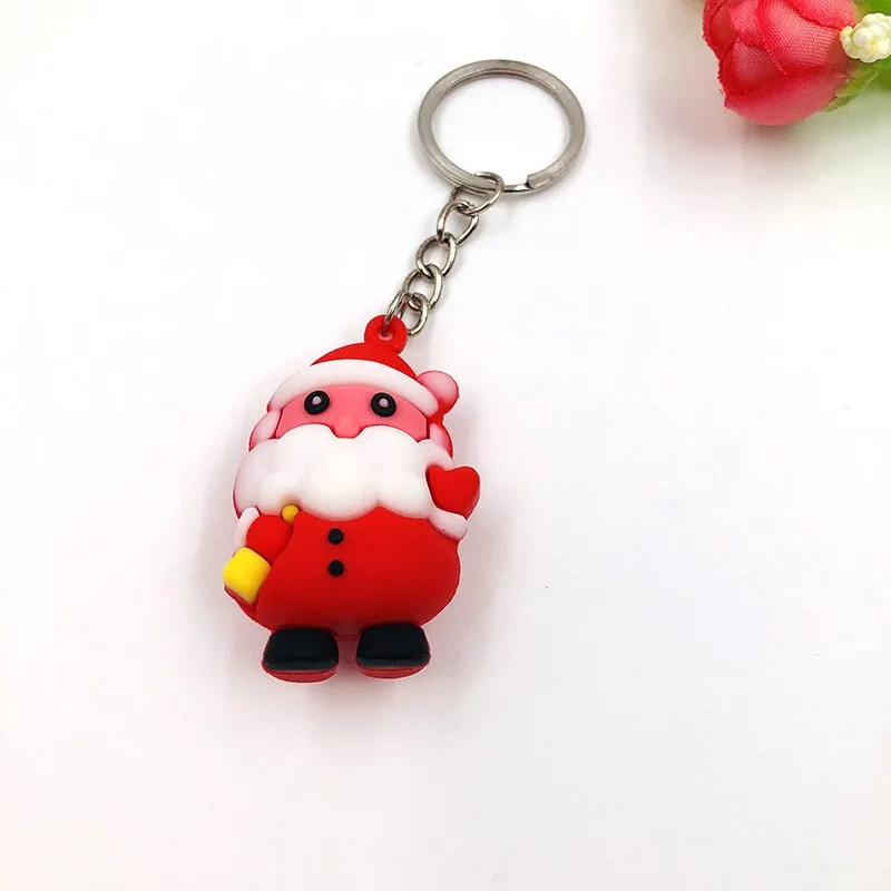 

DHL Free Shipping(100Pcs) 2020 New Keychain Cartoon Christmas Keyring Fashion Charms Pendant Key Chains Trinket Kid Gift