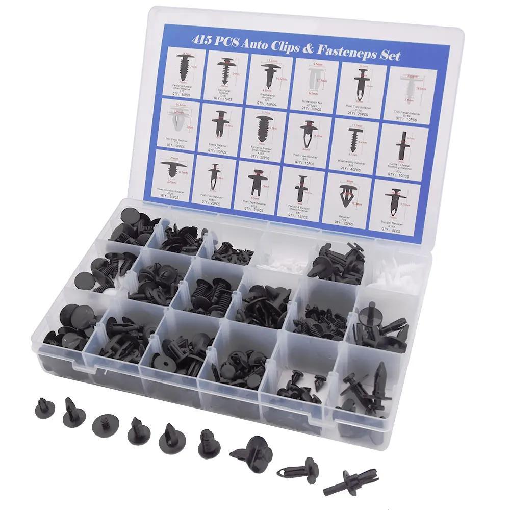 415 шт./компл. автомобильный салон автомобиля пластиковый штифт заклепки отделка