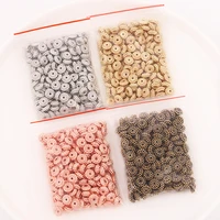 100pcslot round wheel shape spacer beads ccb rose gold plated loose spacer beads for diy jewelry making bracelet accessories