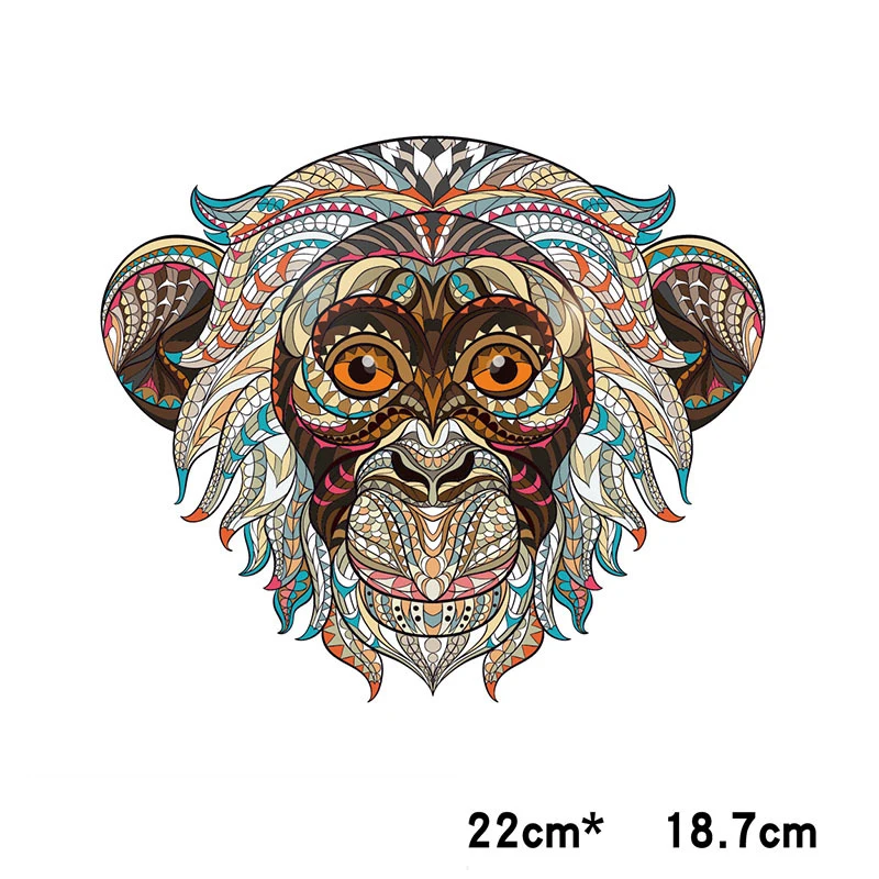 Нашивки с утюгом в виде обезьяны для одежды наклейки животными всей семьи