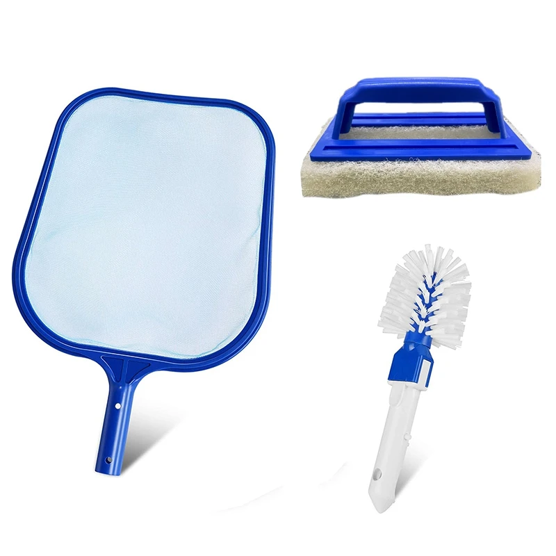 

Набор для чистки бассейна, 3 шт., портативная спа-гидромассажная Ванна, аксессуары для бассейна с искусственной сеткой, губчатая щетка, скреб...