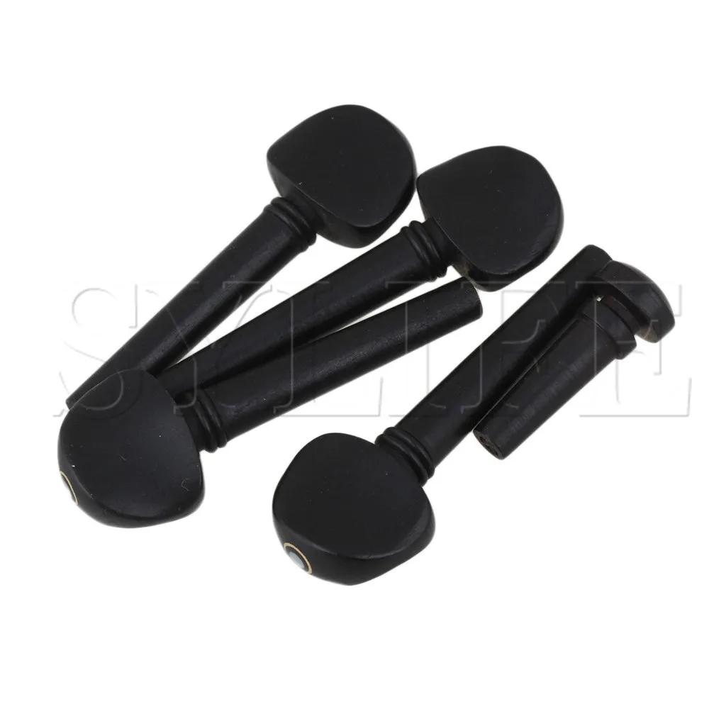 4/4 скрипки эбеновые части колышки наконечник W/жемчужный корпус набор|Детали и