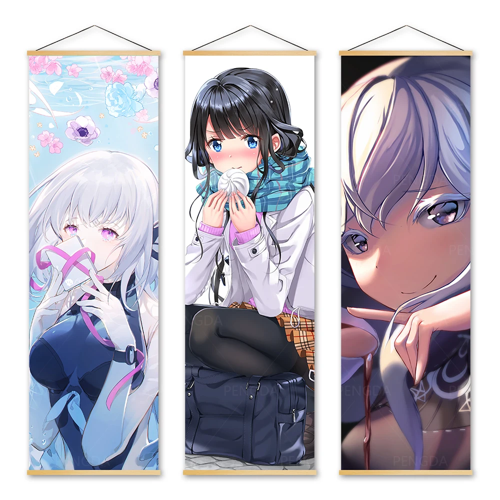 

Canvas Print Painting EroManga Sensei Wall Art Picture Poster Home Decor Japan Cartoon Solid Wood Hanging Scrolls Living Room