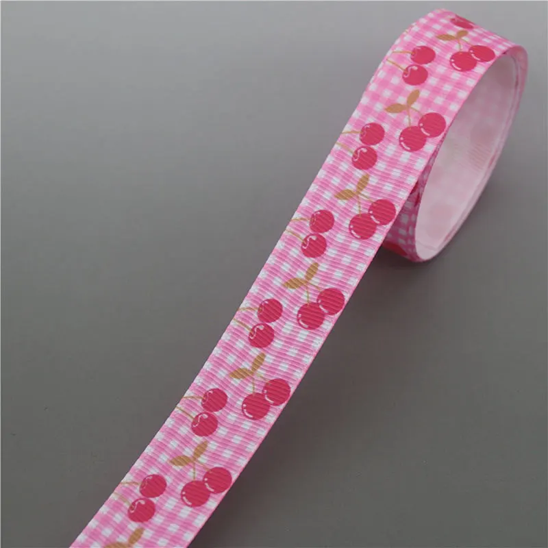 DHK 5 ярдов ананас, арбуз оранжевый напечатанный Grosgrain ленточный аксессуар Hairbow головной убор украшение «сделай сам» оптом OEM C1731 - Цвет: 10315