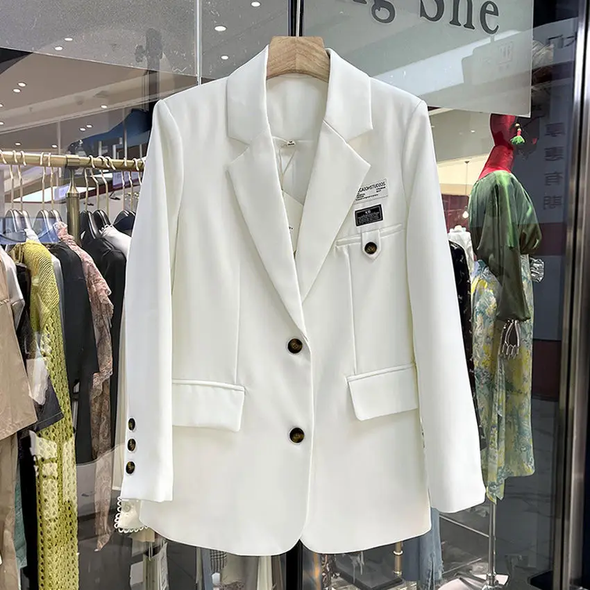 

Весенне-осенний Тонкий маленький костюм куртка женская модная Корейская свободная повседневная куртка куртки для женщин