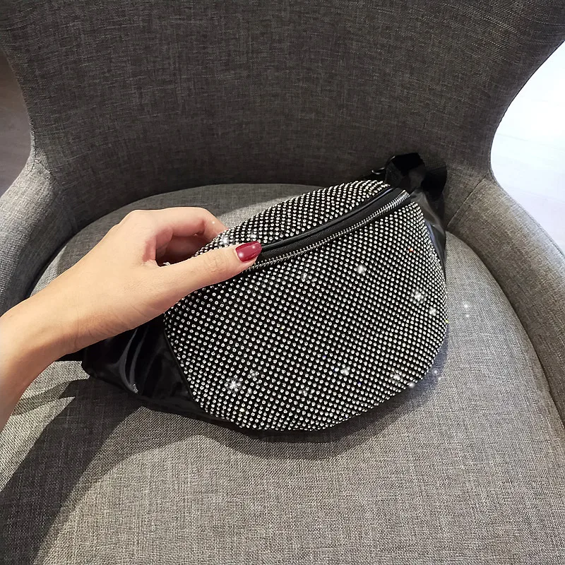 BXX Sac/ модные осенне-зимние роскошные женские сумки дизайнерские Стразы поясная сумка с цепочкой диагональная упаковка ZE874 - Цвет: Pocket