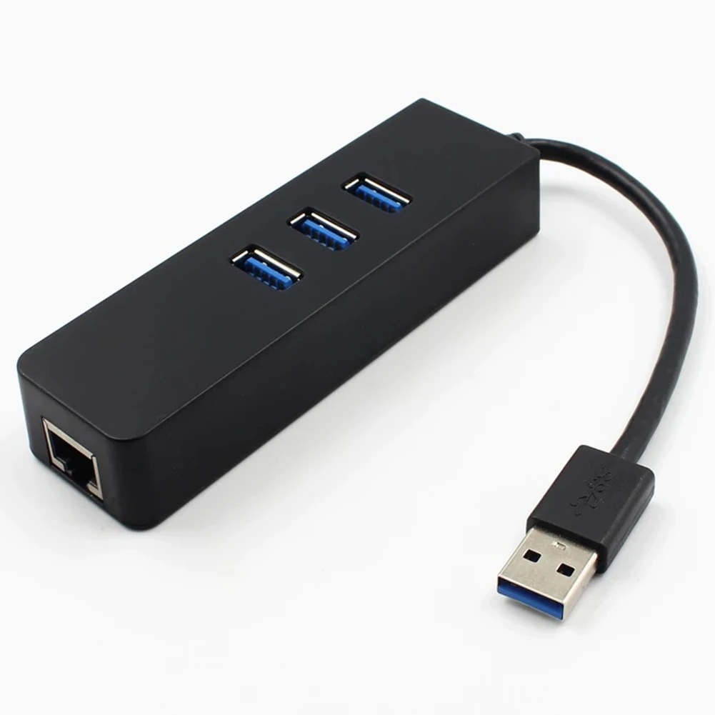 

RJ45 LAN 3 Ports Stable Card Fast Gigabit Ethernet Wired USB 3.0 Hub Computer Network Adapter Accessories Laptop