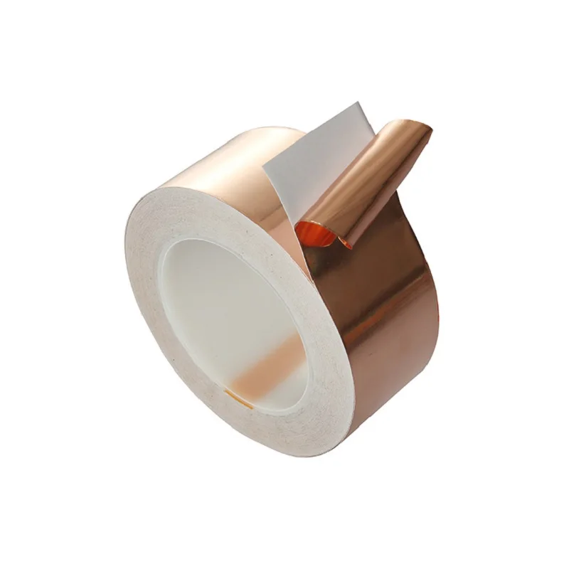 

25 Meters Single Side Conductive Copper Foil Tape Strip Adhesive EMI Shielding Heat Resist Tape 6mm 8mm 10mm