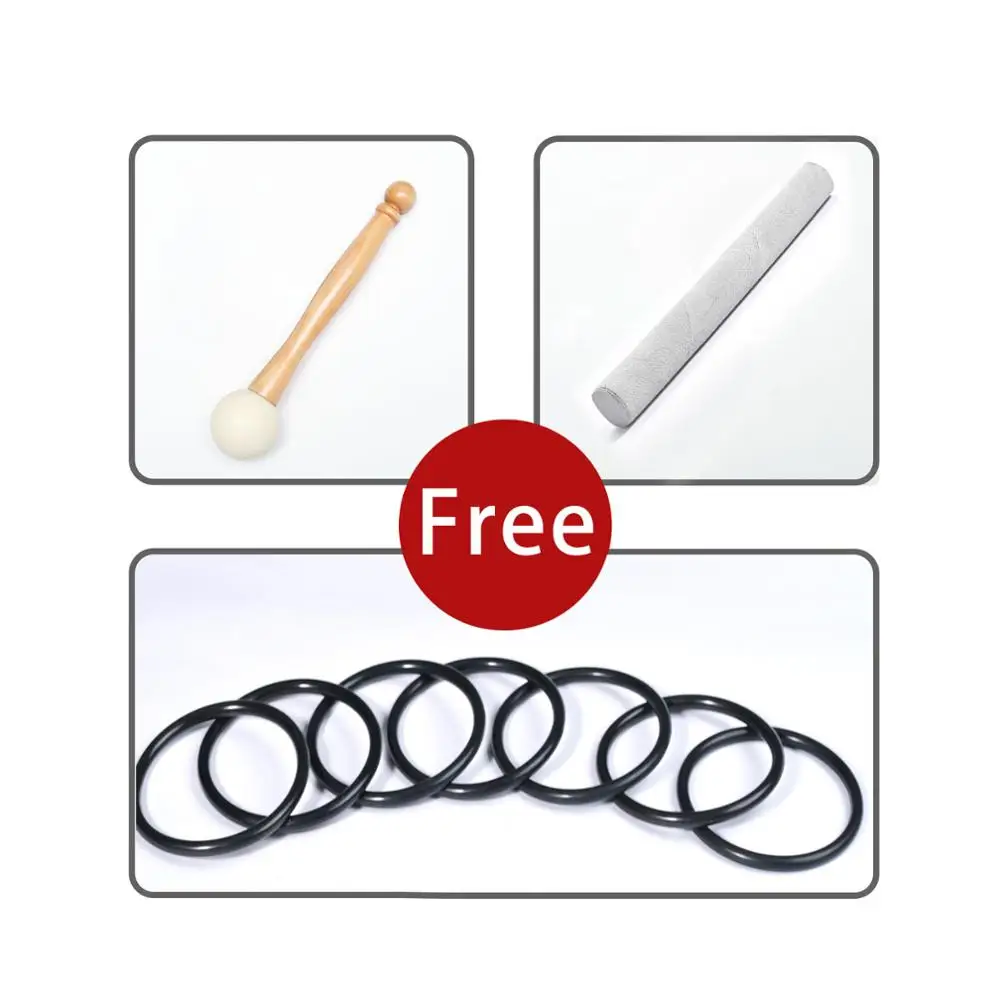 Diaeзор 7 &quot 12&quot Энергия чакры Набор из шт. матовых кварцевых хрустальных поющих