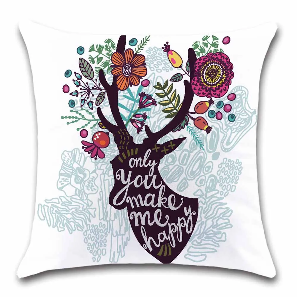 Наволочка для подушки с изображением оленя лося | Дом и сад