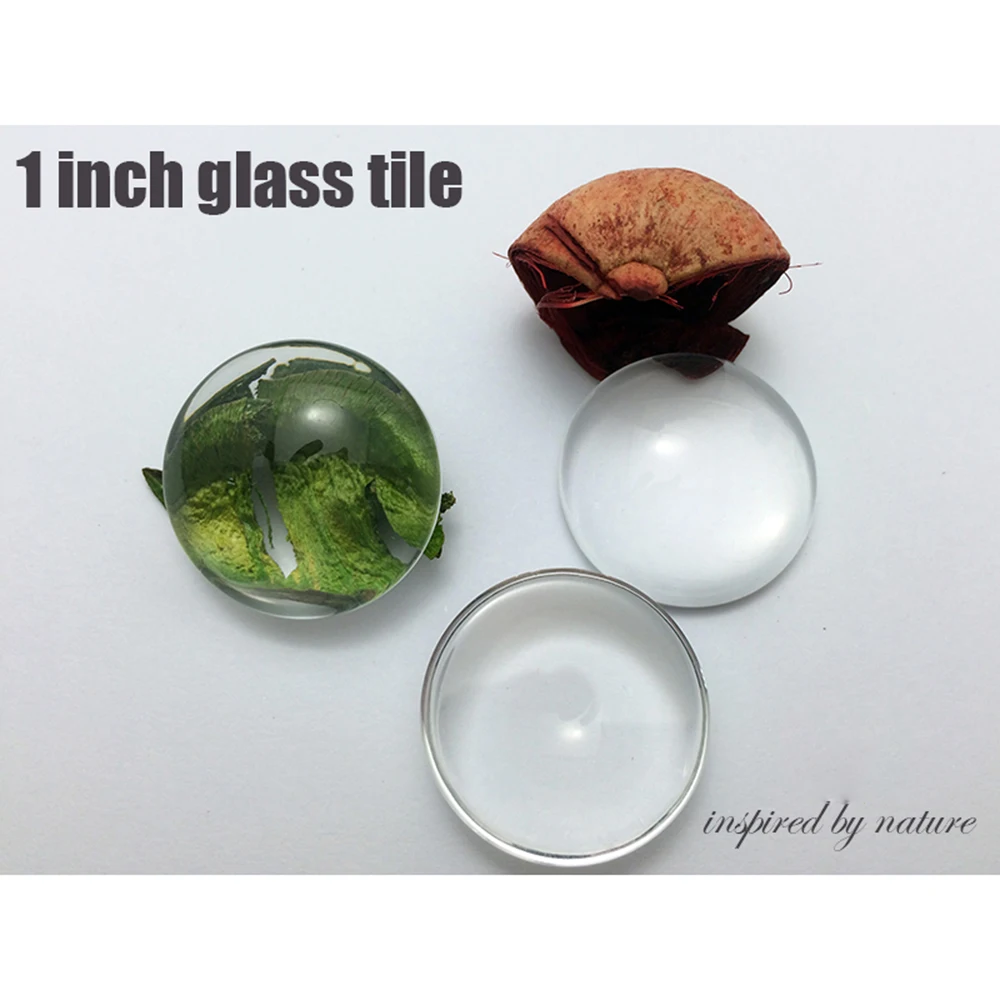 Круглый прозрачный стеклянный кабошон в форме купола основа для ожерелья