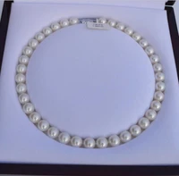Fashion jewelry Free Shipping Fine Jewelry natural pearl 11-12mm round very bright light Pearl necklace 18INCH