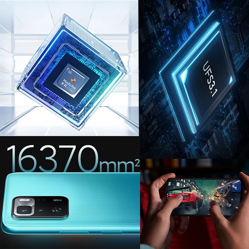 Global ROM Смартфон Xiaomi Redmi Note 10 pro 5G 128 ГБ/256 NFC Dimensity 1100 Android 11 Мобильный телефон 6 5