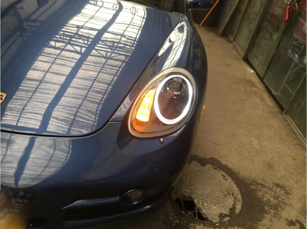 2004~ 2008 автомобиля bupmer головного света для Porsche Cayman фар 987 Boxster автомобильные аксессуары светодиодный HID ксенон, противотуманная для доллар Каймановых налобный фонарь
