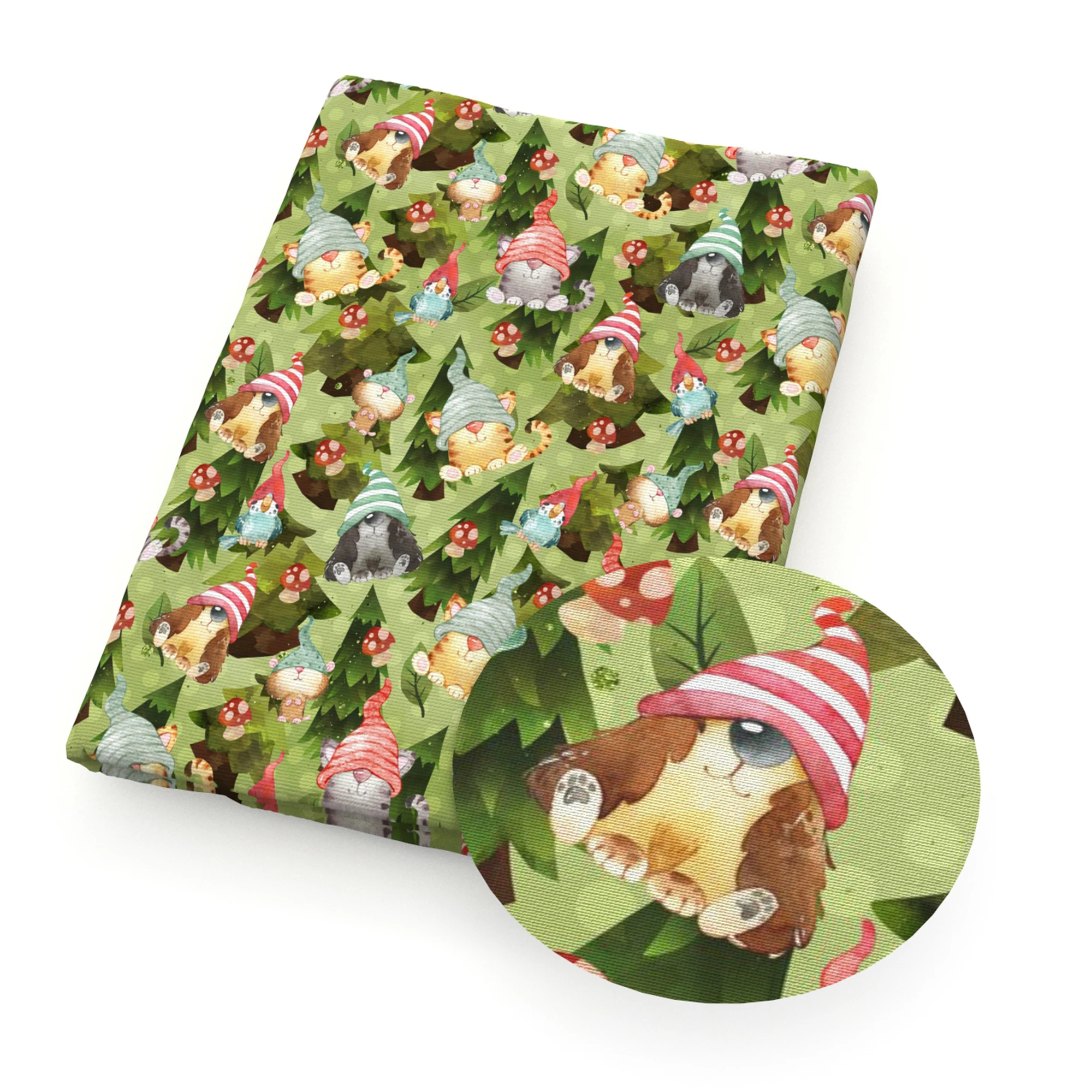 Сова собака птицы КИТ полиэстер хлопок/4 способ стрейч ткань лоскутное шитье