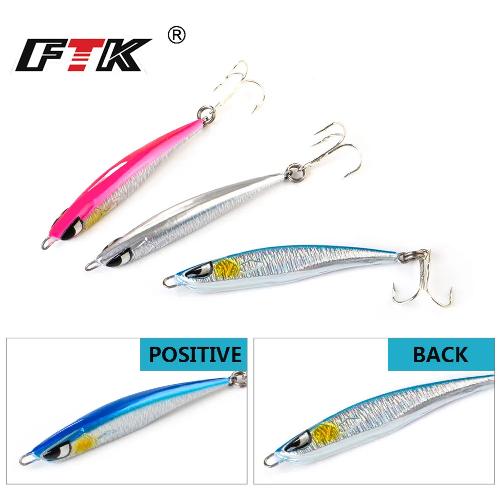 FTK 1 шт. имитация LCHTHYOSIS Лазерная свинцовая рыболовная приманка металлические
