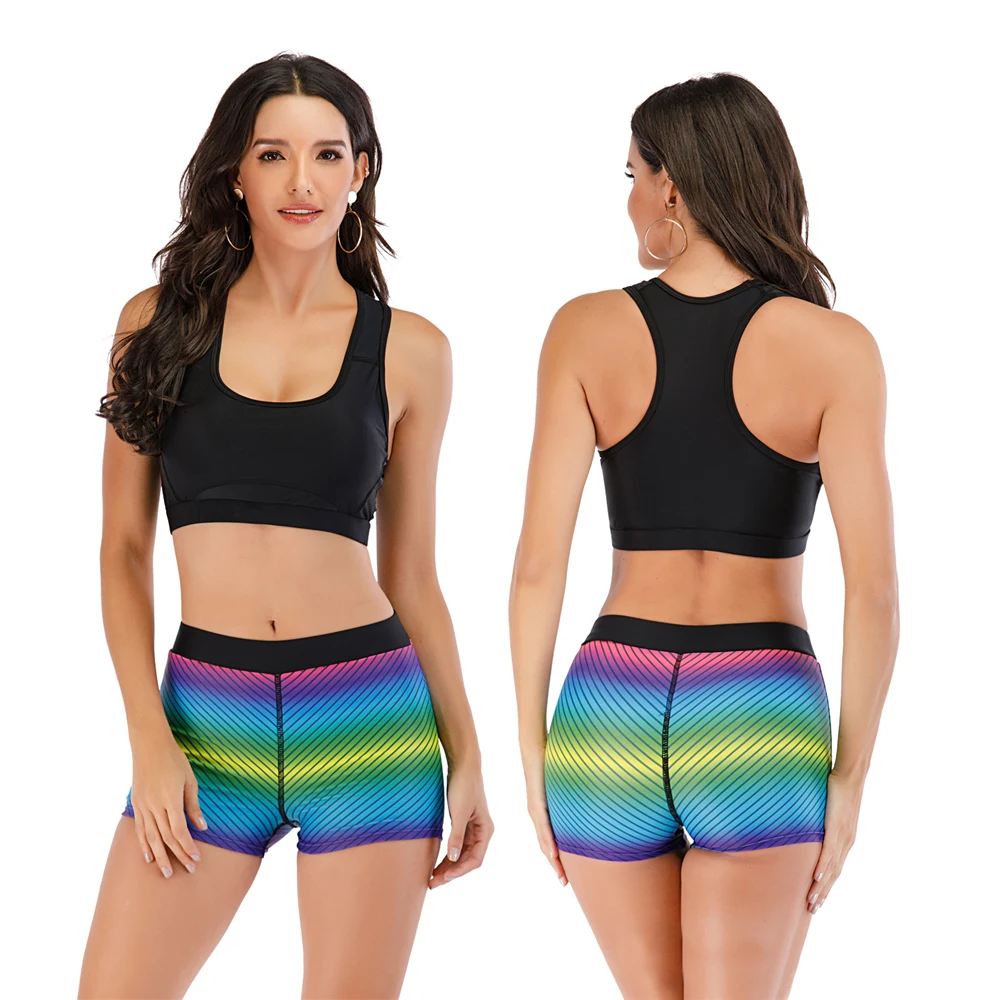 Спортивный купальник женское бикини пуш ап микро с принтом кактуса 2020