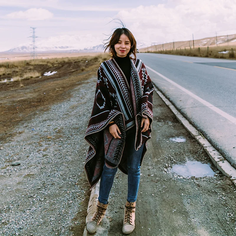 VANOVICH тибетская луга праздничный стиль геометрический узор плотная шаль 2022 осень