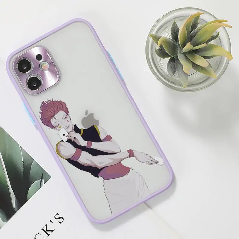 

Hisoka hunter x hunter Phone Case purple matte transparent For iPhone 7 8 x xs xr 11 12 pro plus max mini Clear Funda