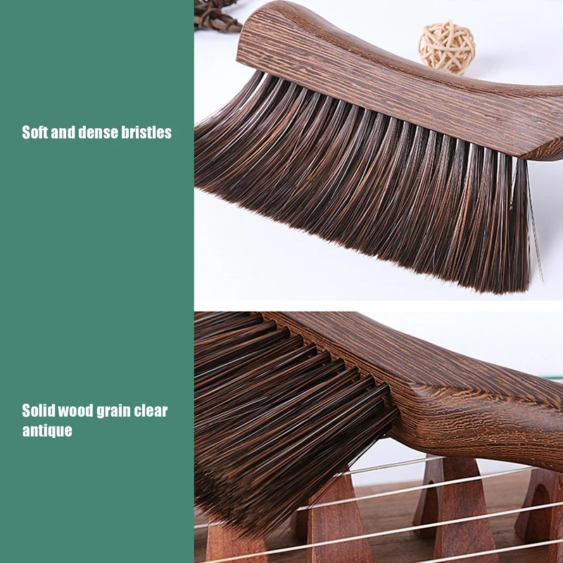 

String Cleaning Brush Solid Wood Dust Removal Brush Musical Instrument String Cleaning Brush for Guitar and Violin