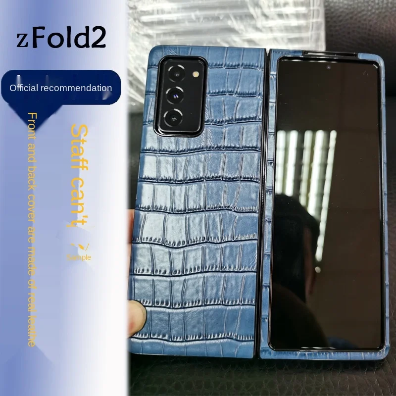 

samsung galaxy z fold 2 case for Samsung Galaxy Z Fold2 5G Genuine Leather Mobile Phone case 14 Colors Optional New Arrivals
