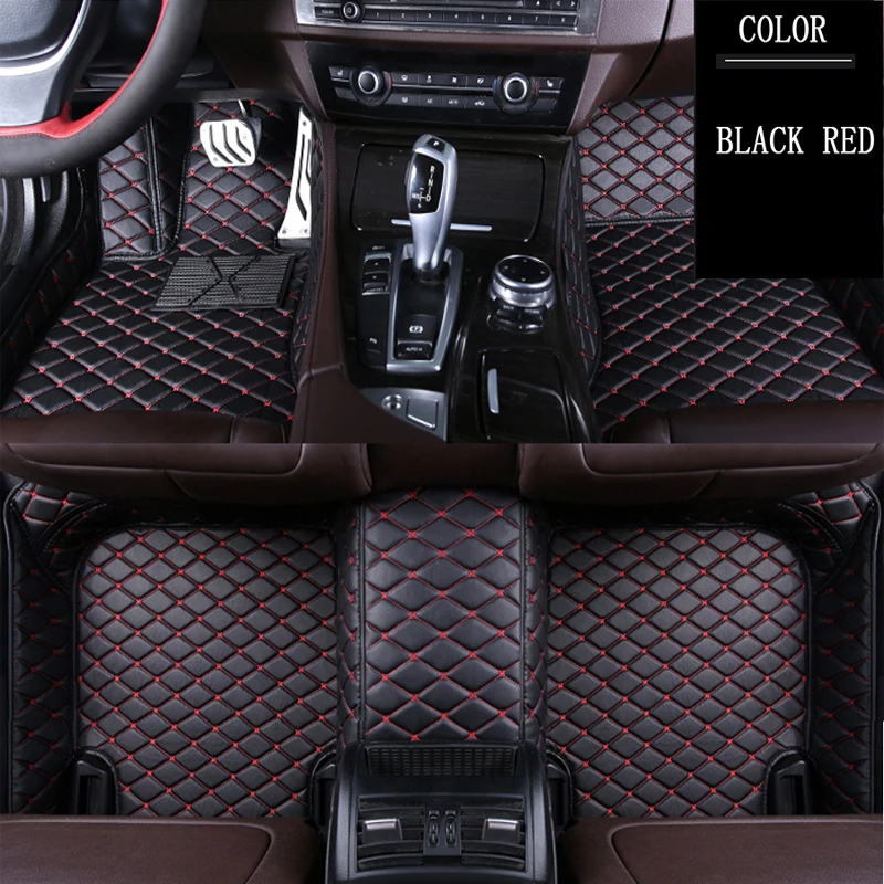 Кожаные автомобильные коврики для Volkswagen vw passat B3 B4 B5 B6 B7 B8 2000- пользовательские колодки для ног автомобильное ковровое покрытие