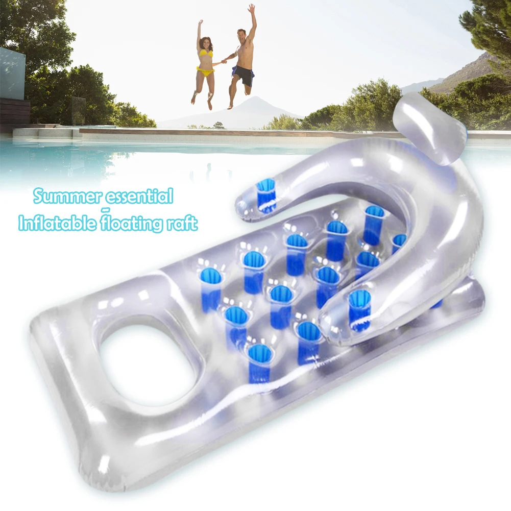 

Inflatable Floating Row Summer PVC Water Hammock Swimming Pool Air Mattresses Beach Water Sports Pool Float Lounger Chair