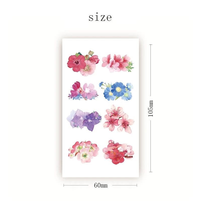 

Watercolor Temporary Tattoo Sticker Colored Flower Leaf Sexy Chest Hand Arm Fake Tatoo Waterproof Flash Tatto Art for Woman Girl