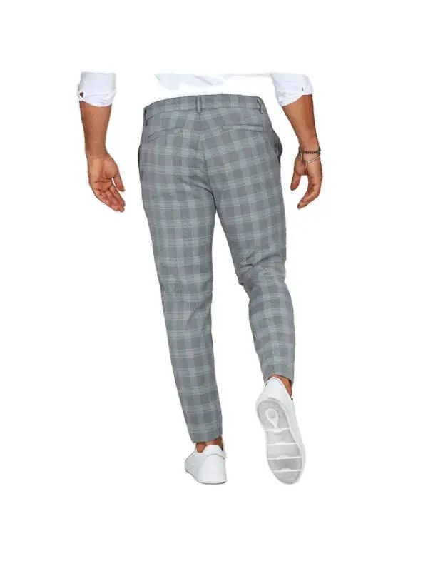 

2021 New Spring and Summer Men's Casual Trousers Loose Thin Casual Pants Man Fashion Clothing Joggers Plaid Black Pants Men