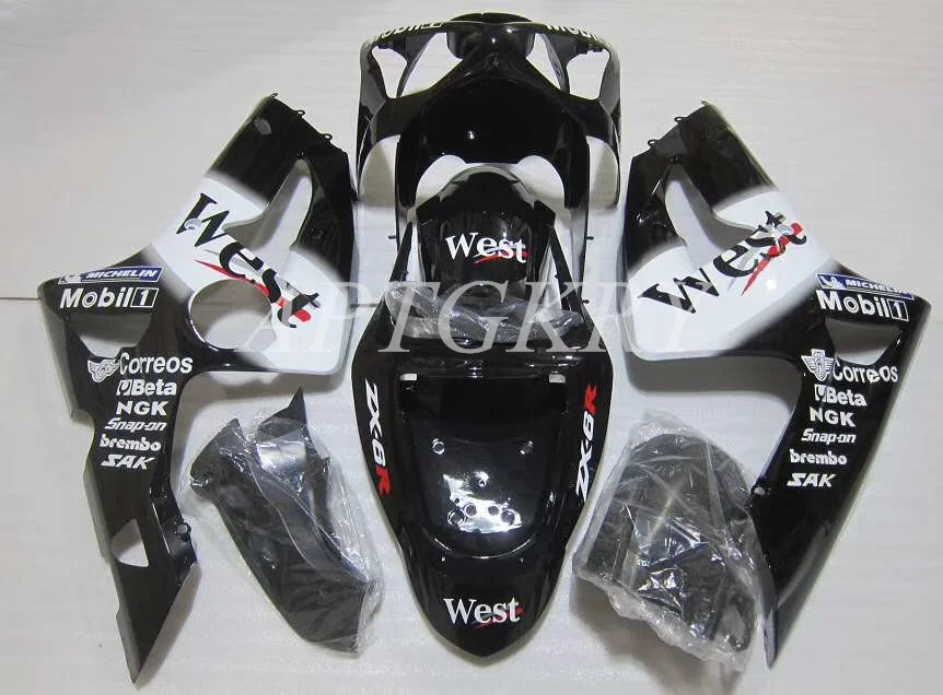 

New ABS Motorcycle Fairing Kits Fit For Kawasaki Ninja ZX6R 636 ZX-6R 2003 2004 03 04 Bodywork Set West