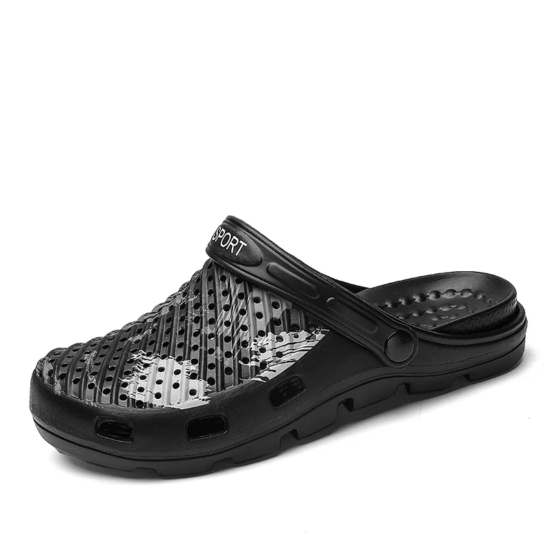 Мужские сандалии Камуфляжная обувь с дырками Летняя уличная пляжная Шлепанцы