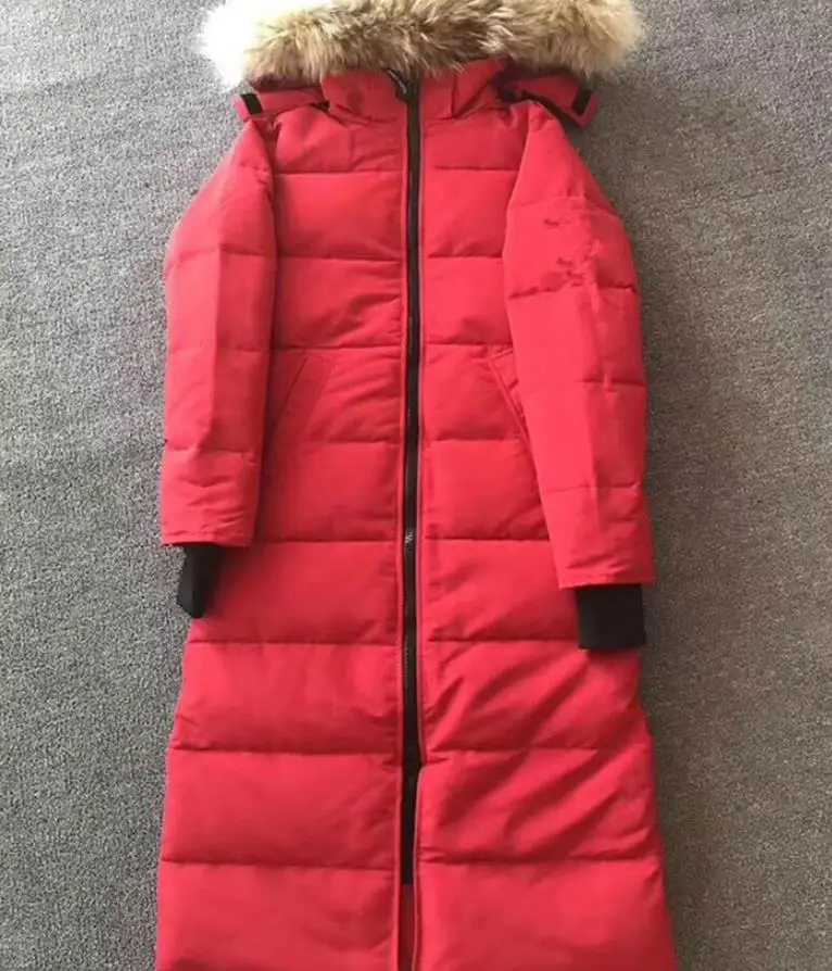 Winter fashion brand good quality big real wolf fur collar duck down coat female zipper stitching hooded warm parkas wq613 | Женская