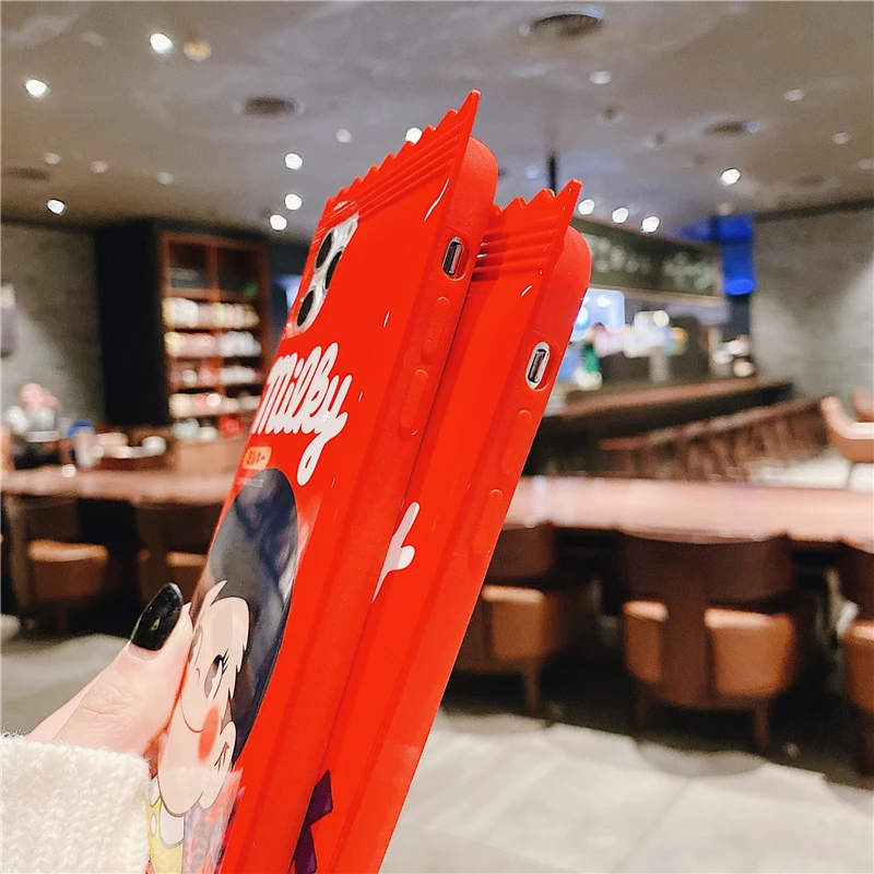 Милый чехол для телефона из ТПУ с рисунком девочки/мальчика молочных конфет iphone 11