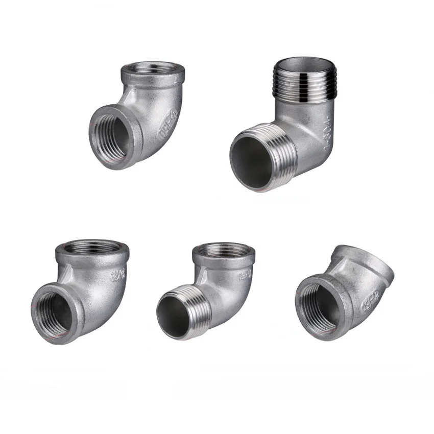 304 Нержавеющая Сталь BSPT 1/2 &quot3/4&quot 1 &quotВнутренняя/наружная резьба коленчатый