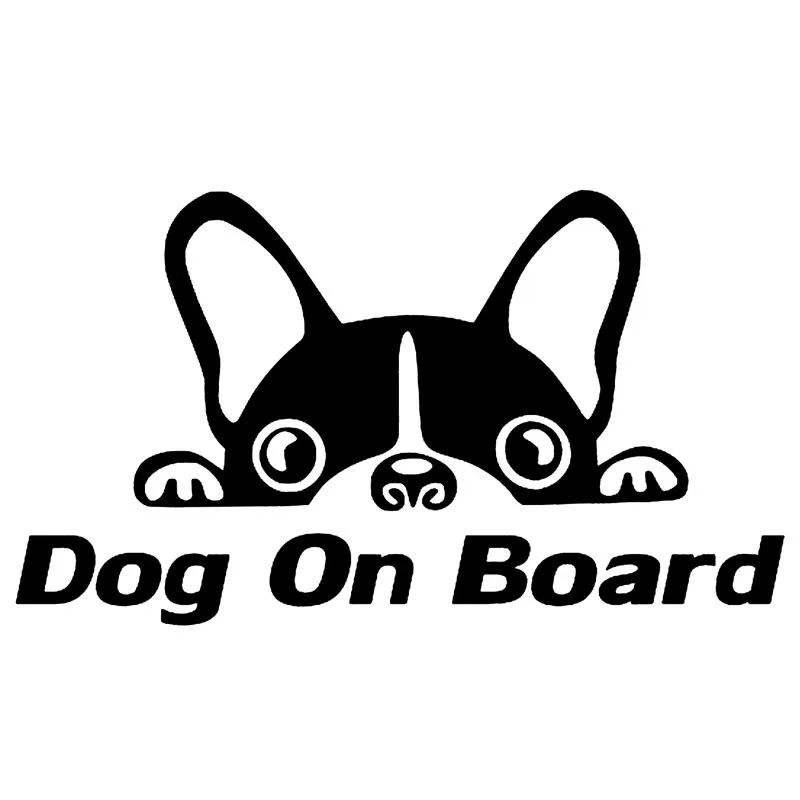 

Creative Dog On Board Car Bulldog Puppy Car Stickers Laptop Accessories KK Vinyl Motorcycle Decal PVC 15cm*8cm