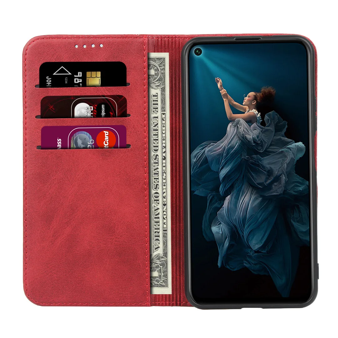 Кожаный чехол для huawei Nova 5T раскладной чехол с держателем карты кобура Магнитный Привлекательный чехол Чехол кошелек чехол