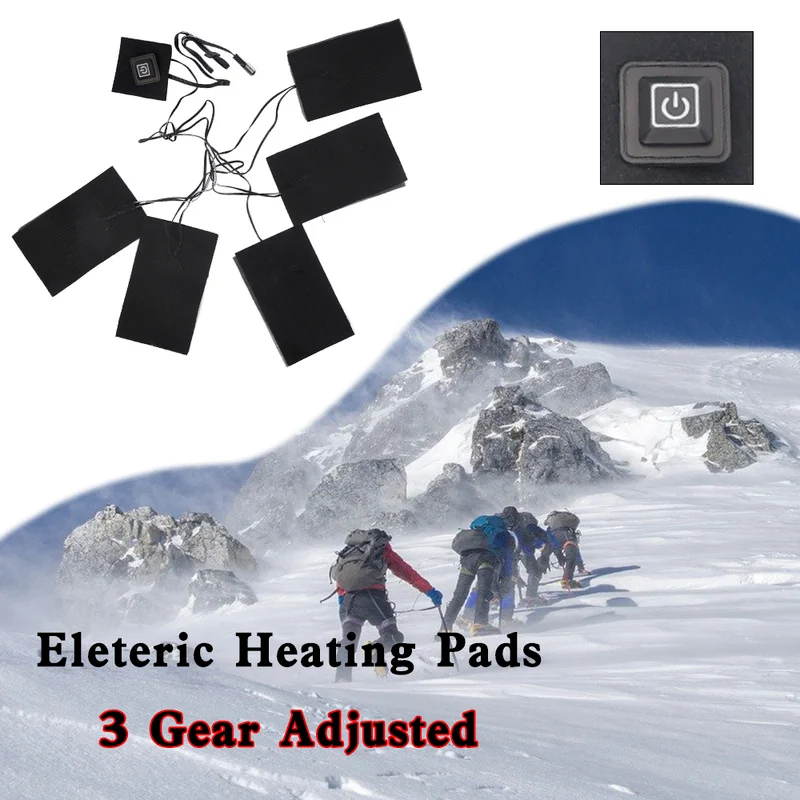 

Clothing USB Warm Heater Pad Heating Pads Outdoor Themal Warm Winter Heating Vest Pads for Soft Washable Heated Clothing 5-in-1
