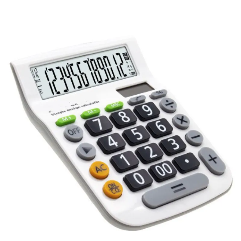12-разрядный калькулятор Рабочий стол большой Бухгалтерия финансовых пуговицы