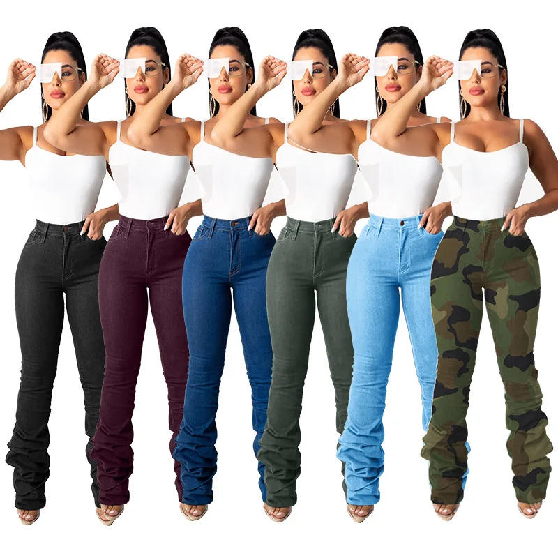 

KALENMOS Woman Jeans Classic Straight Denim Joggers Trousers 2020 Fall Winter Clothes Streetwear Daily Women Pants Plus Size New
