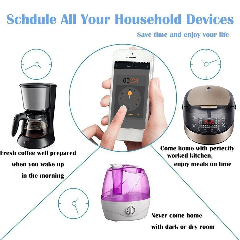 Умная розетка Wi Fi британская Беспроводная вилка 16А умный таймер Wifi приложение