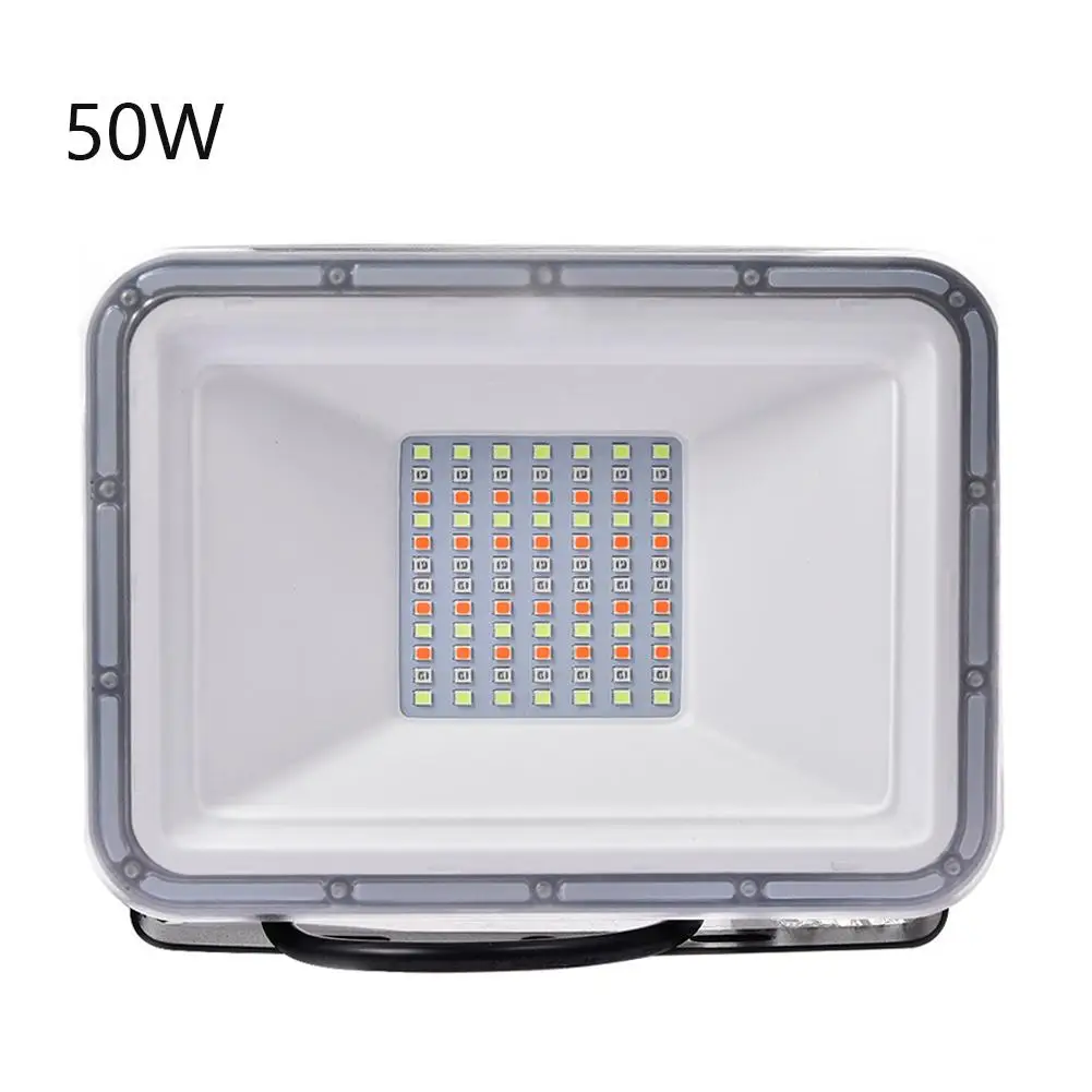 

RGB Led Floodlight with plug 10W 30W 50W AC110V Flood Light Outdoor Wall Billboard Light Reflector IP67 Waterproof Garden Lights