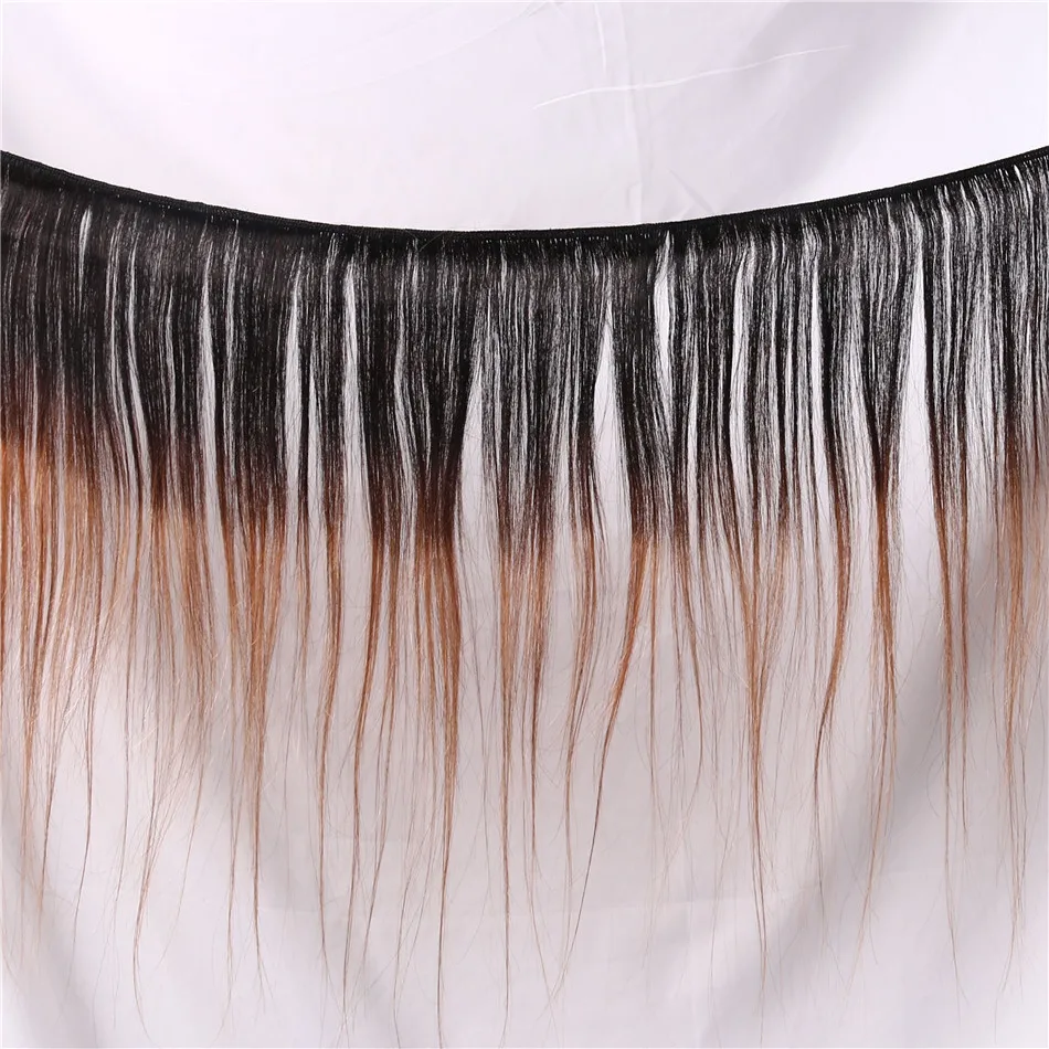 Abdo Color 1B/27 перуанские прямые волосы плетение Омбре накладные два тона Remy пучки