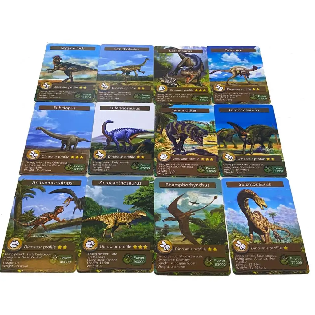 Disney-Juego de cartas de cognici&oacute;n de dinosaurio, tarjetas comerciales de batalla, Anime, &aacute;lbum de tarjetas, juguetes para ni&ntilde;os, regalos, 55 Uds., novedad de 2020-0