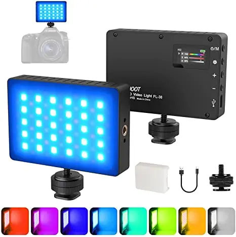 Светодиодсветильник лампа FLASHOOT FL-30 Pocekt RGB для фотосъемки с регулируемой яркостью